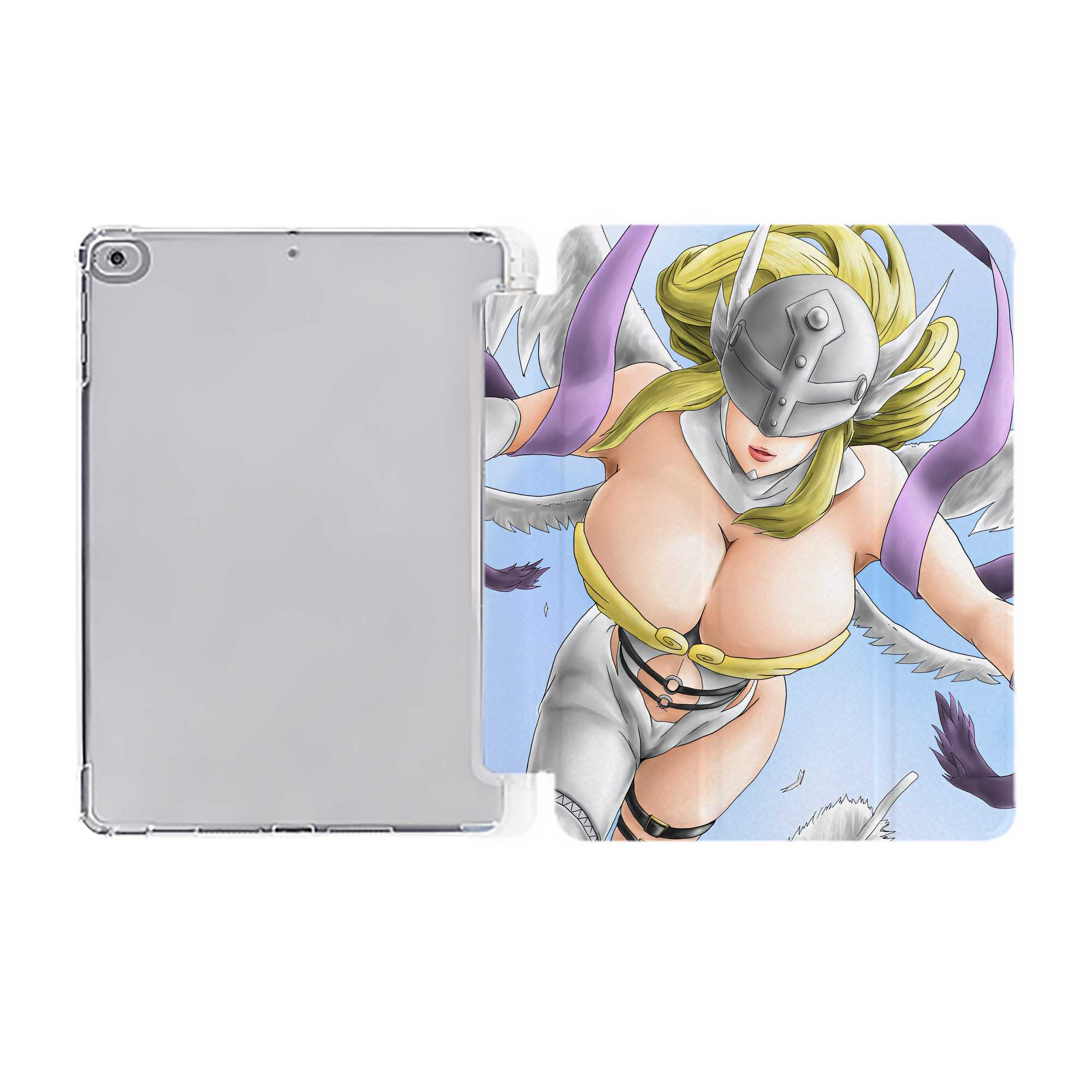 （画像用） Digimon デジタルモンスター/デジモン IPad ケース ペン収納付き 三つ折りスタンド PUレザー×シリコン 対応機種9.5/10.5/10.9インチ